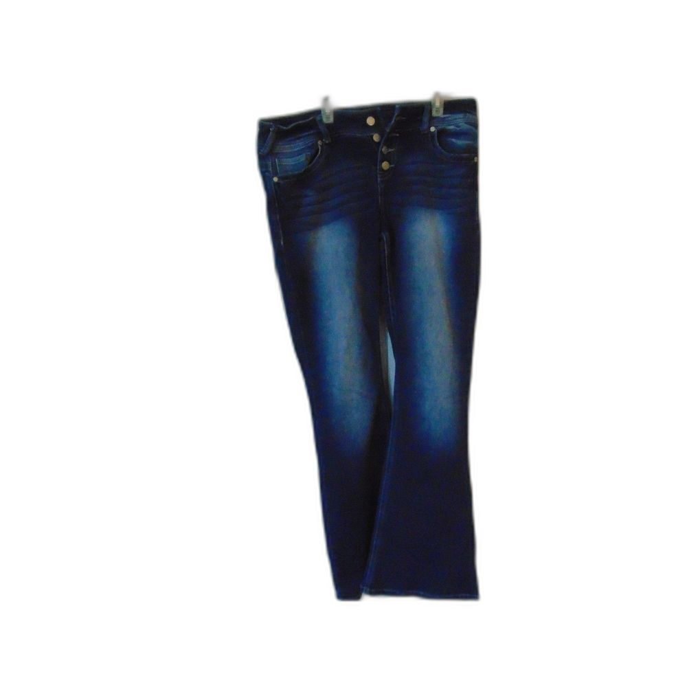 Womans Vanity Button Fly Jeans Flare Medium Rise Size 29 in good condition.